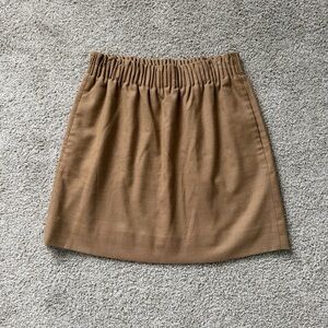 J. Crew Camel Brown Mini Skirt with Elastic Waist